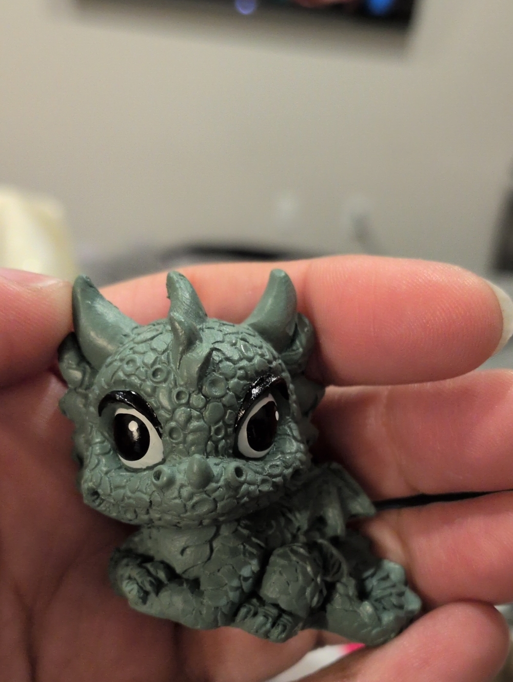 Handcrafted‎ Green Dragon Ceramic Figurine